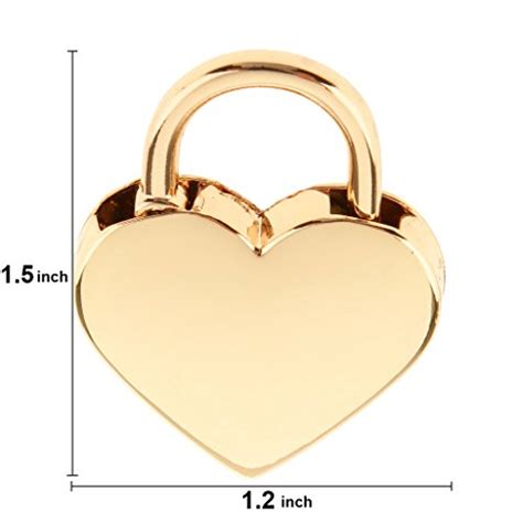 Warmtree Small Metal Heart Shaped Padlock Mini Lock with Key 